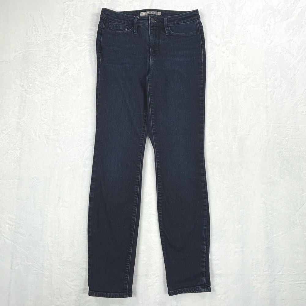 Athleta Sculpttek Skinny Jeans Dark Wash Blue Denim Size 4 Performance Stretch